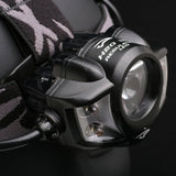 Close up of the front of a Princeton Tec Apex LED head torch