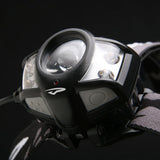 Close up of the front of a Princeton Tec Apex LED head torch